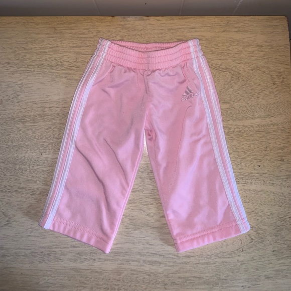 Adidas Baby Girl Pink and White Joggers 3 months - Picture 3 of 6
